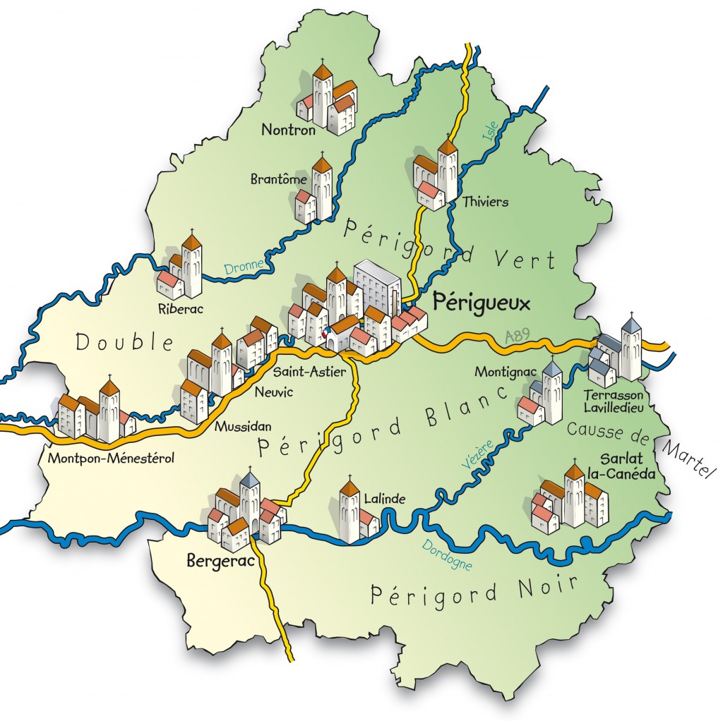dordogne region of france map